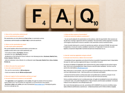 Întrebări frecvente / Frequently Asked Questions