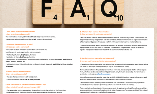 Întrebări frecvente / Frequently Asked Questions